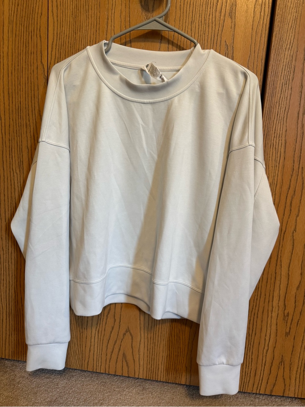Lululemon Softstreme Perfectly Oversized Cropped Crew - Bone